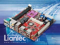 力安科技 (Liantec) TBM-1420 Tiny-Bus PCIe eSATA / SATA-II Multiplier Extension Module on Mini-ITX Platform